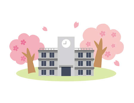 Spring New Schoolのイラスト素材