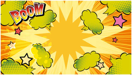 American comic-style bomb balloonã€€