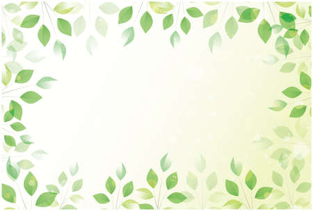 Fresh green leaf backgroundのイラスト素材