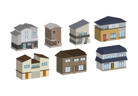 Residential Architecture Illustration 3Dのイラスト素材