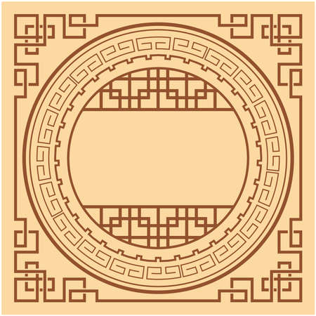 China China Frame Frameのイラスト素材