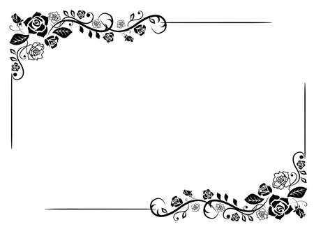 Rose Frame Frame Decorative Frameãのイラスト素材