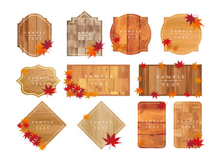 Japanese style background of autumn leavesのイラスト素材