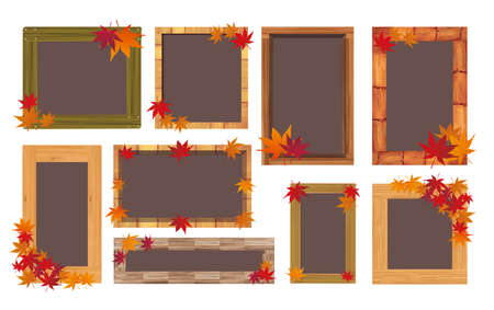 Autumn Leaves Frame Frameのイラスト素材