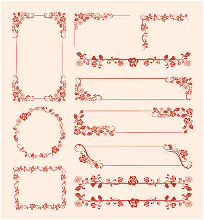 Rose Frame Frame Decorative Frameãのイラスト素材