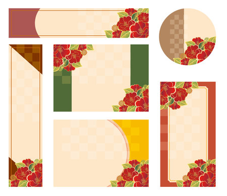 Camellia Blossoms New Year's Eveのイラスト素材