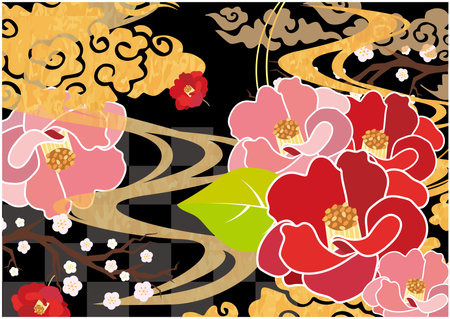 New Year Background Materialのイラスト素材