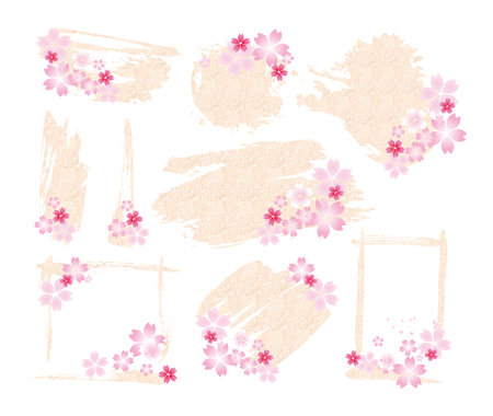 Sakura Spring Japanese Style Frame Frame Backgroundのイラスト素材