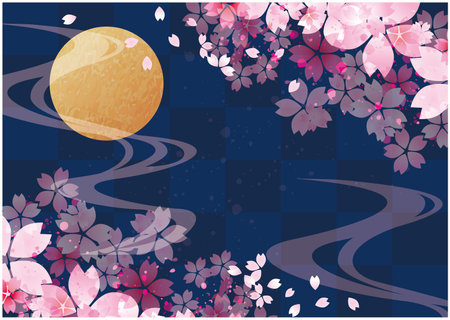 Sakura Spring Japanese Style Frame Frame Backgroundのイラスト素材
