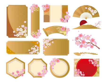 Cherry Spring Petals Materialのイラスト素材