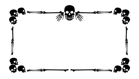 Skeleton Rose Ornamentのイラスト素材