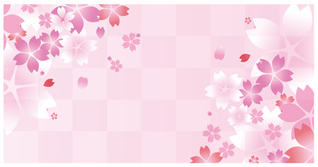 Cherry blossom spring petalsãのイラスト素材