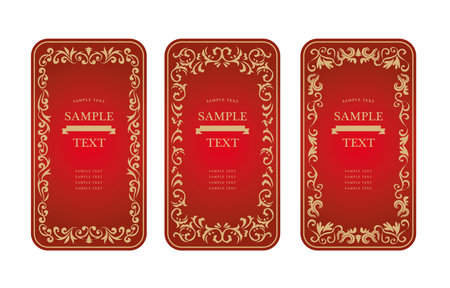 Antique Frame Frame Setのイラスト素材