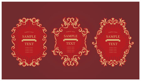 Antique Frame Frame Setのイラスト素材