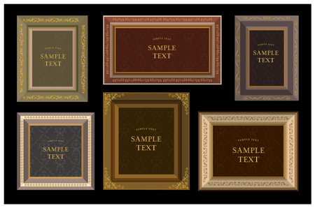 Antique Frame Frame Setのイラスト素材