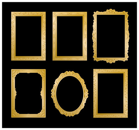 Antique Frame Frame Setのイラスト素材