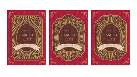 Antique Frame Frame Setのイラスト素材