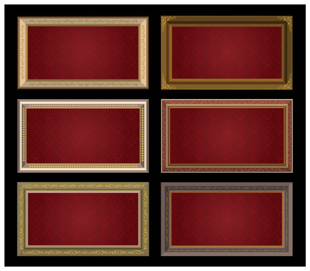 Antique Classic Frame Frame Setのイラスト素材