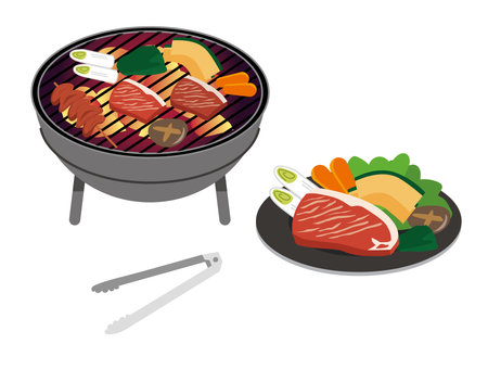 BBQ BBQ Ingredientsのイラスト素材