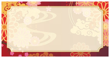 Gorgeous frame Japanese pattern backgroundのイラスト素材