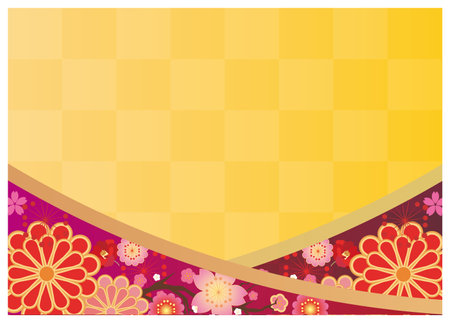 Gorgeous frame Japanese pattern backgroundのイラスト素材