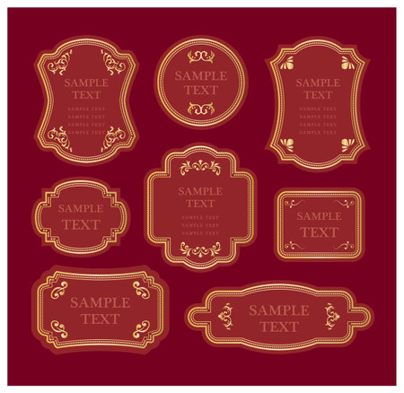 Antique Classic Frame Frame Setのイラスト素材