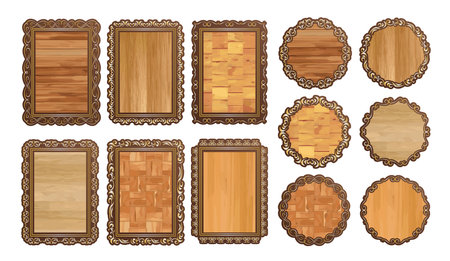 Antique Classic Frame Frame Setのイラスト素材