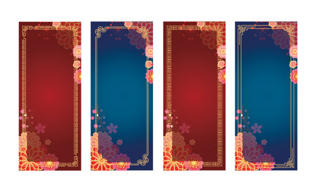 Chinese style background frame frame backgroundのイラスト素材