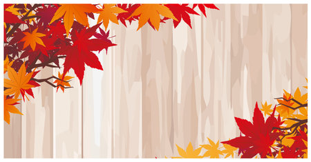 Autumn Autumn Leaves Japanese Style Backgroundのイラスト素材