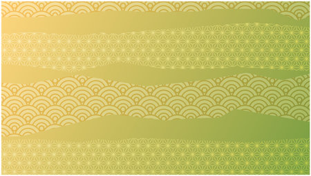 Japanese style background frame frame setのイラスト素材