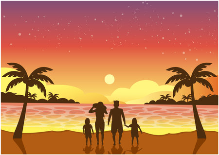 Summer, Vacation, Travel, Seaのイラスト素材