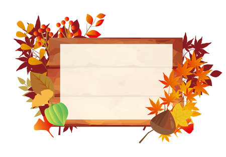 Chinese Style Autumn Frame Frameのイラスト素材