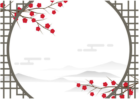 Chinese Style Frame Frame Backgroundのイラスト素材