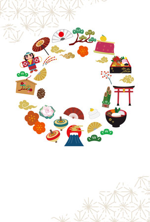 New Year's card backgroundのイラスト素材