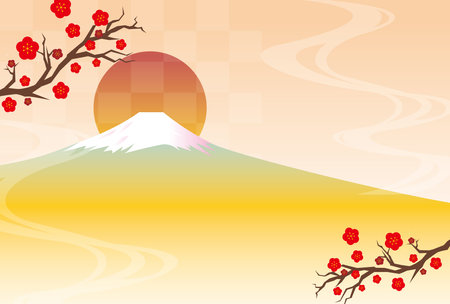 Japanese style New Year backgroundのイラスト素材
