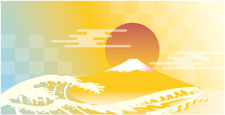 Japanese style New Year backgroundのイラスト素材