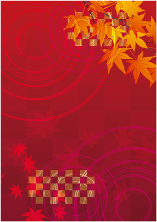 Autumn leaves background, vector illustration, eps10, contains transparencies.のイラスト素材