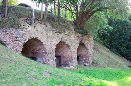 View of the Polish ruined fortifications .の写真素材