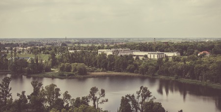 Gniezno, Poland - panoramic view of Gniezno, the first capital of Poland.の写真素材