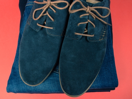 A pair of men's shoes. Men's fashion concept.の写真素材