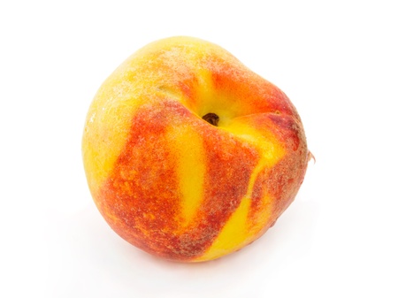 peach on white backgroundの写真素材