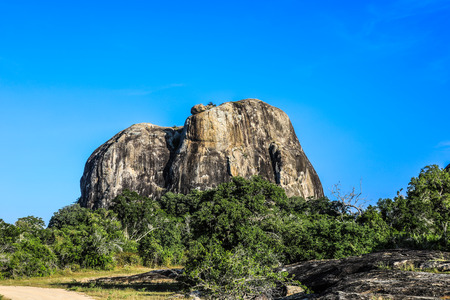 Sri lanka Yala National Park Elephant Rockの写真素材