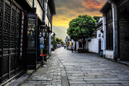 China Wuxi HuiShan Ancient townのeditorial素材