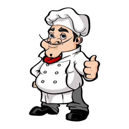 Smiling Chef cartoon characterの写真素材