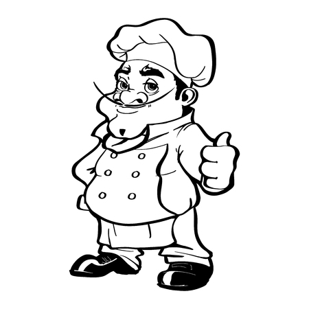Smiling Chef cartoon characterの写真素材
