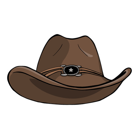 cowboy hat - vintage engraved vector illustrationのイラスト素材