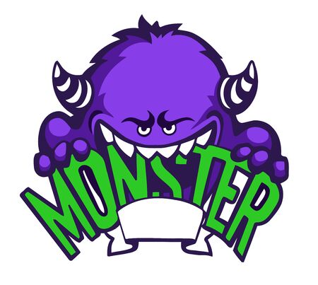 Cute monster icon such logo, EPS10 vectorのイラスト素材