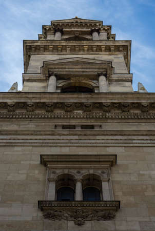 A low angle shot of a building in the city of Lisbon, Portugalの写真素材