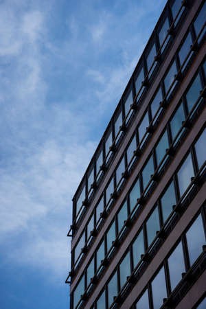 Modern office building. Architectural detail of modern office building. Business background.の写真素材