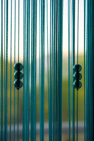 cord background with blue balls